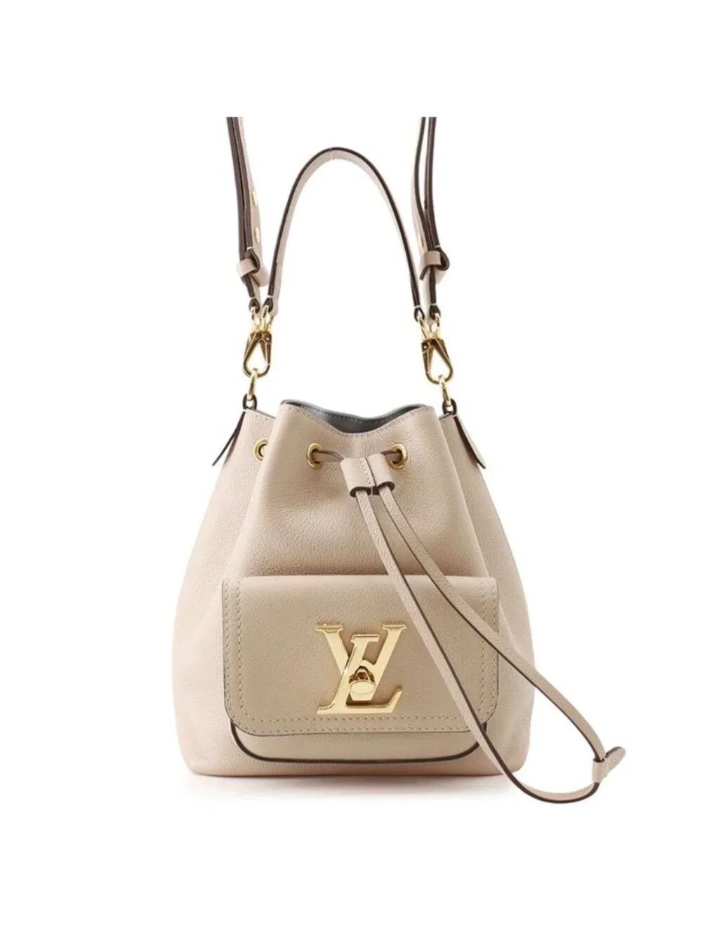 Louis Vuitton Shoulder Bag Leather Lockme Bucket NV 3way